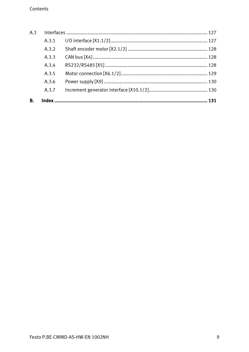 Festo Контроллер двигателя CMMD-AS User Manual | Page 9 / 131