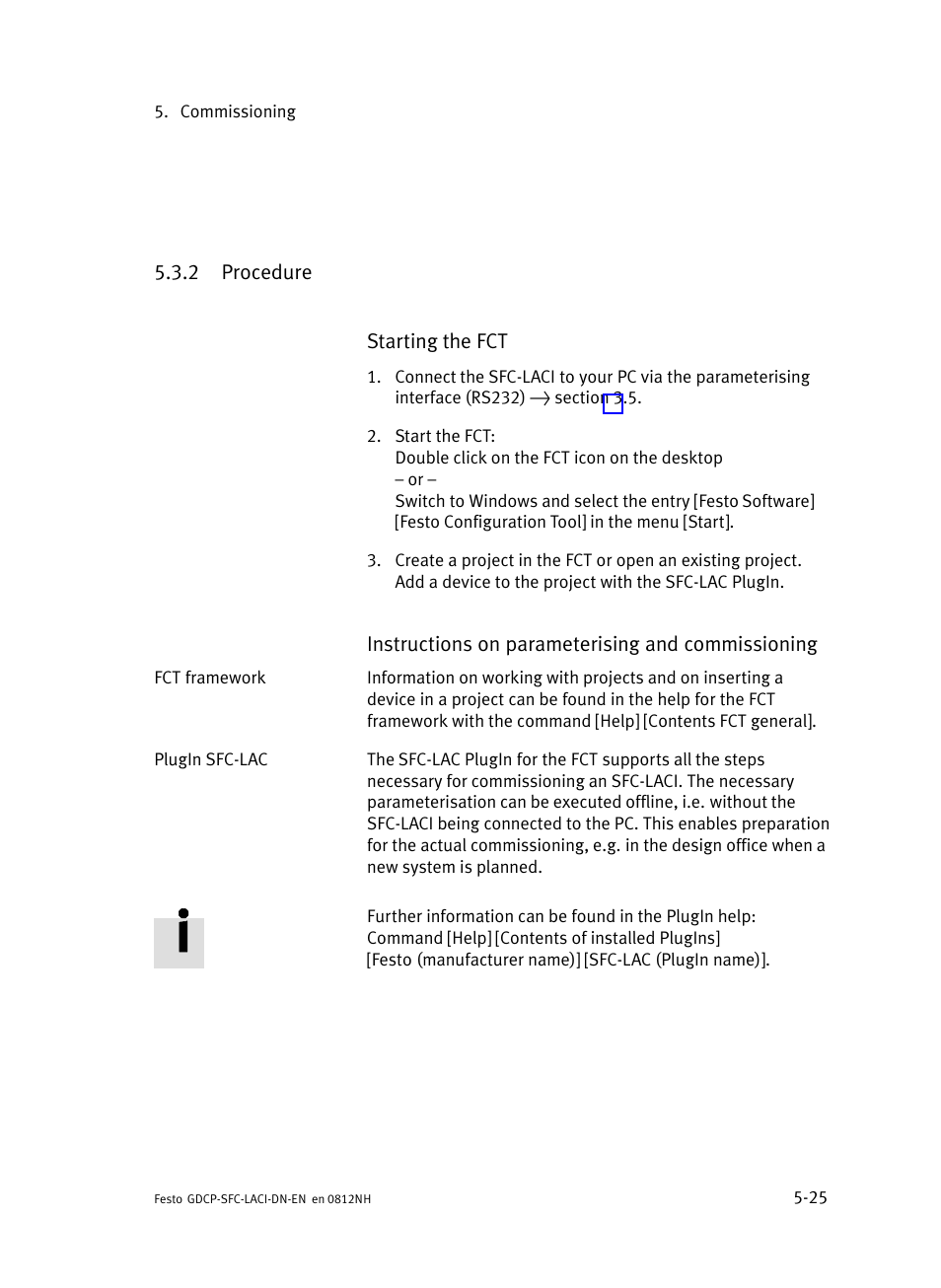 2 procedure, Procedure | Festo Контроллеры двигателя SFC-LAC User Manual | Page 129 / 379