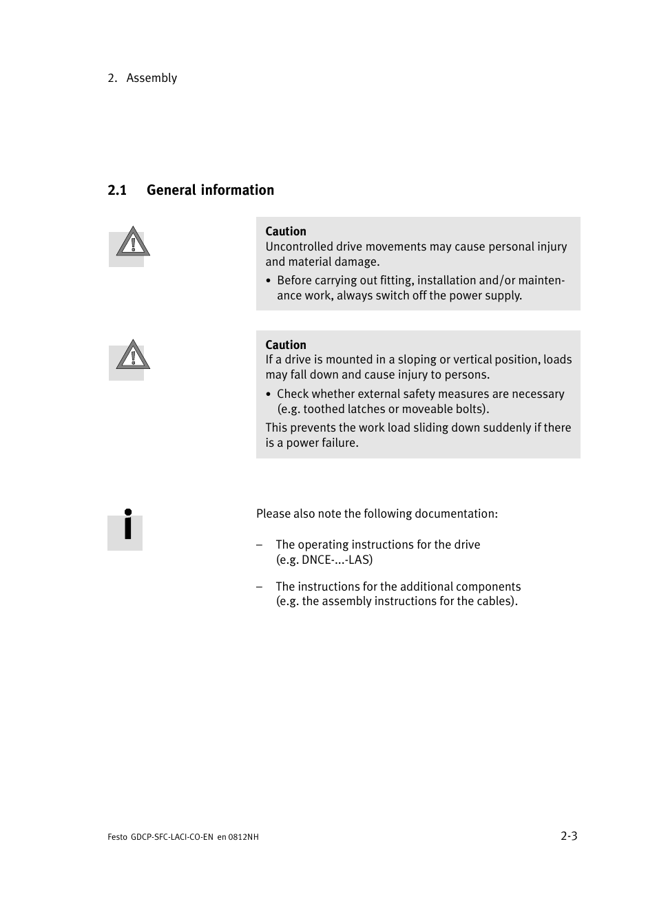 1 general information, General information | Festo Контроллеры двигателя SFC-LAC User Manual | Page 49 / 389