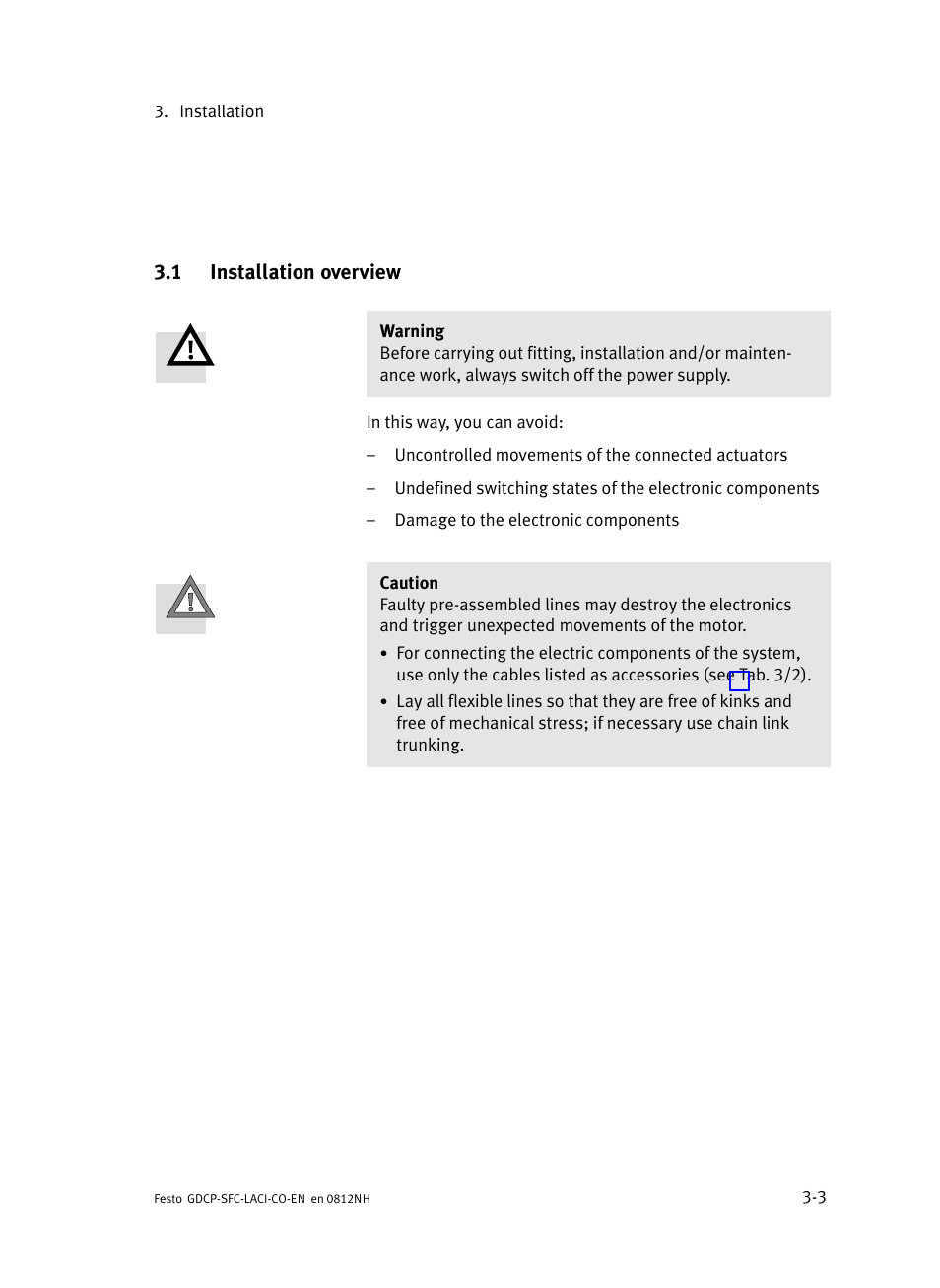 1 installation overview, Installation overview | Festo Контроллеры двигателя SFC-LAC User Manual | Page 55 / 389