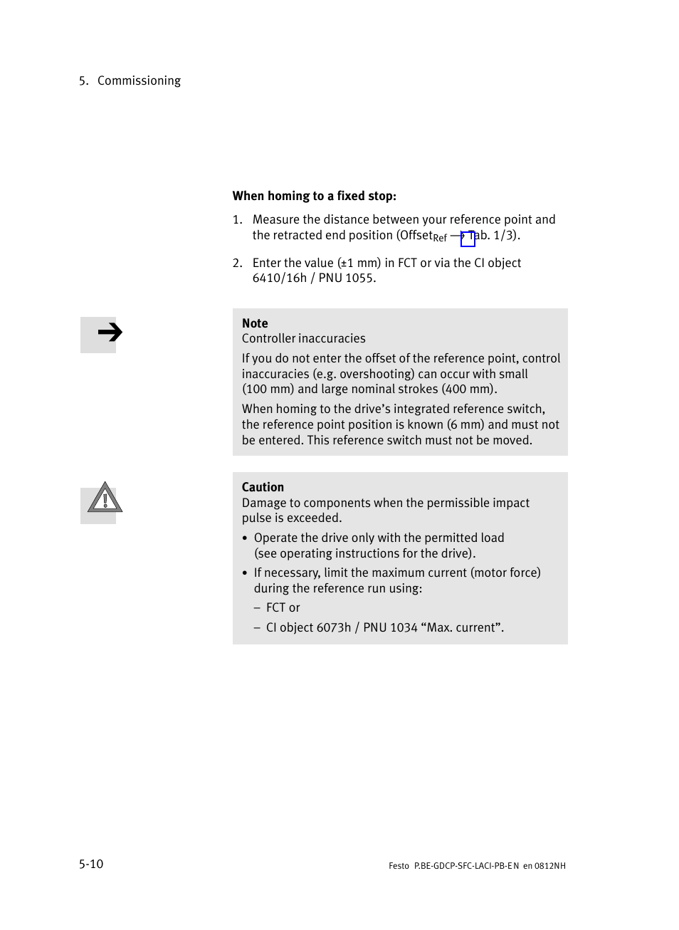Festo Контроллеры двигателя SFC-LAC User Manual | Page 106 / 351