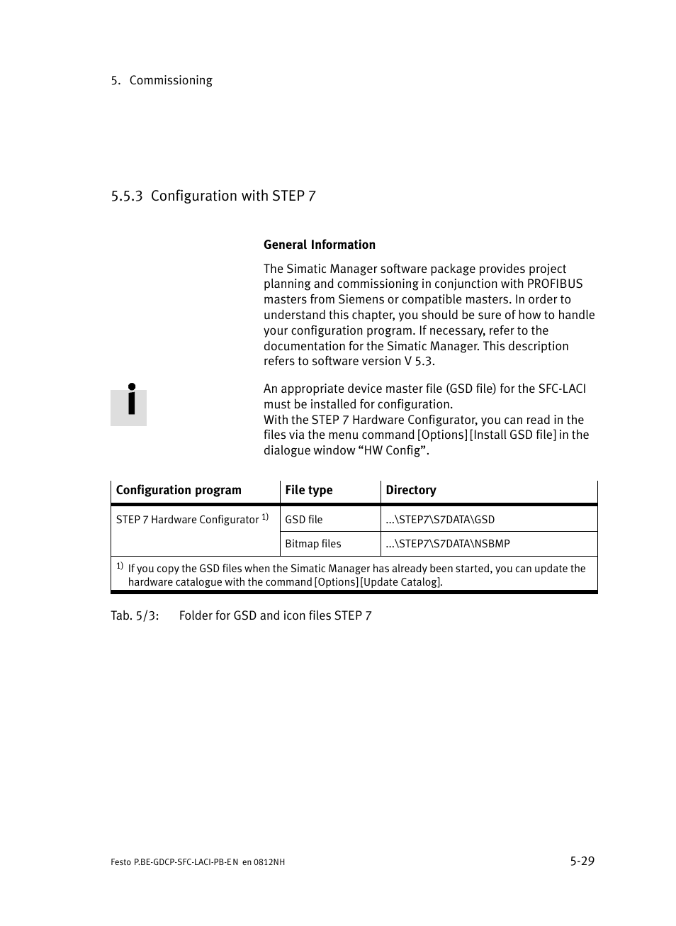 3 configuration with step 7, Configuration with step 7 | Festo Контроллеры двигателя SFC-LAC User Manual | Page 125 / 351