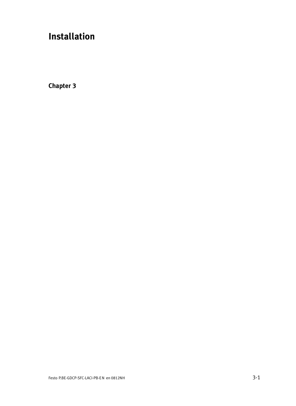 Installation | Festo Контроллеры двигателя SFC-LAC User Manual | Page 51 / 351