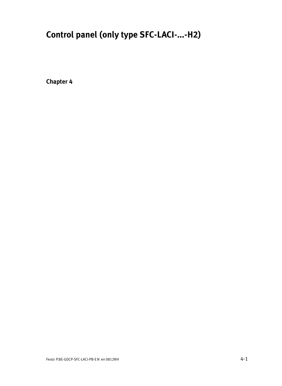 Control panel (only type sfc-laci-...-h2), Control panel (only type sfc−laci−...−h2) | Festo Контроллеры двигателя SFC-LAC User Manual | Page 77 / 351