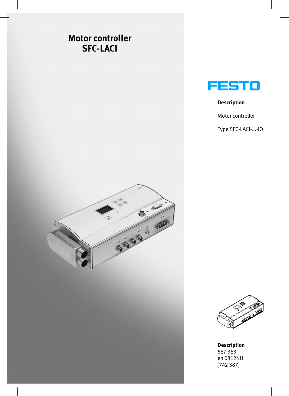 Festo Контроллеры двигателя SFC-LAC User Manual | 245 pages