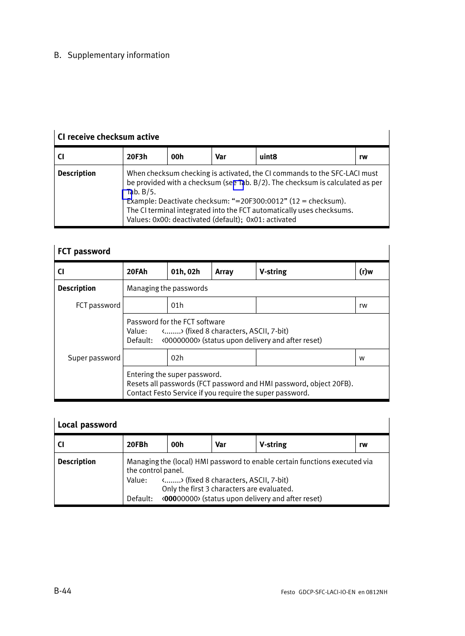 Festo Контроллеры двигателя SFC-LAC User Manual | Page 206 / 245