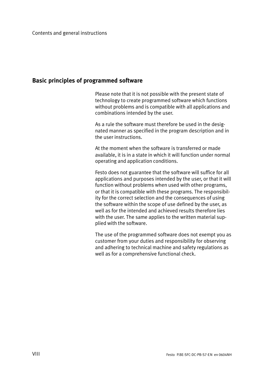 Basic principles of programmed software | Festo Контроллер двигателя SFC-ST User Manual | Page 10 / 128