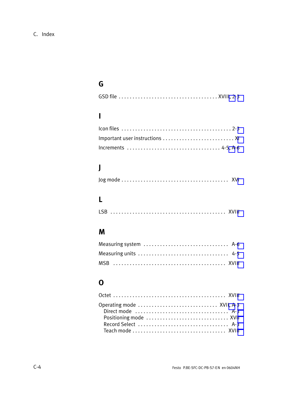 Festo Контроллер двигателя SFC-ST User Manual | Page 126 / 128