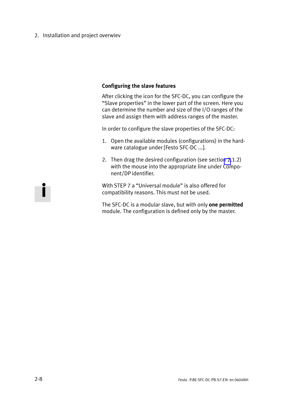 Festo Контроллер двигателя SFC-ST User Manual | Page 36 / 128