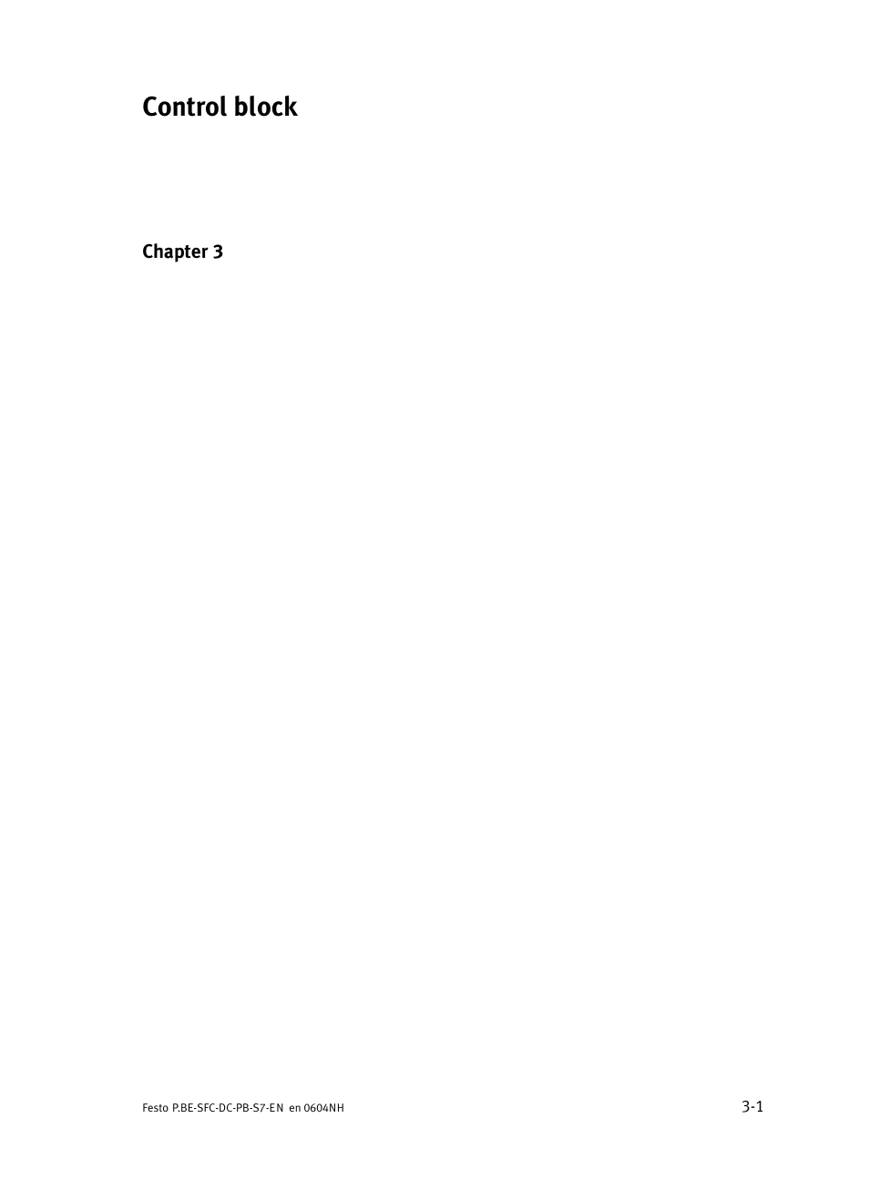 Control block | Festo Контроллер двигателя SFC-ST User Manual | Page 45 / 128