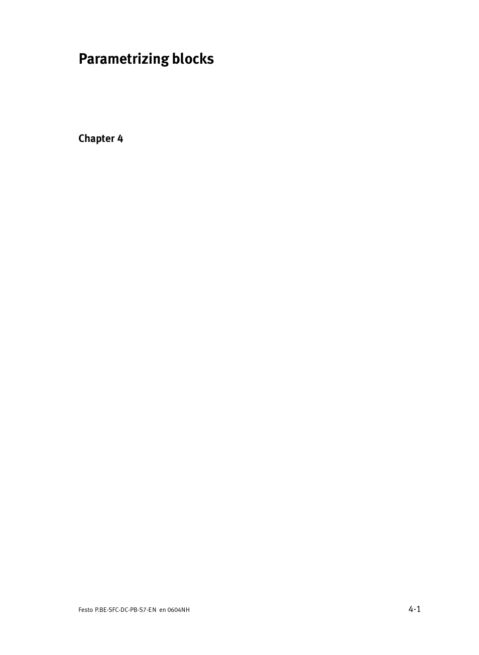 Parametrizing blocks | Festo Контроллер двигателя SFC-ST User Manual | Page 55 / 128