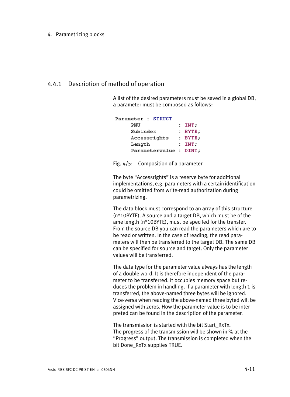 1 description of method of operation, Description of method of operation | Festo Контроллер двигателя SFC-ST User Manual | Page 65 / 128