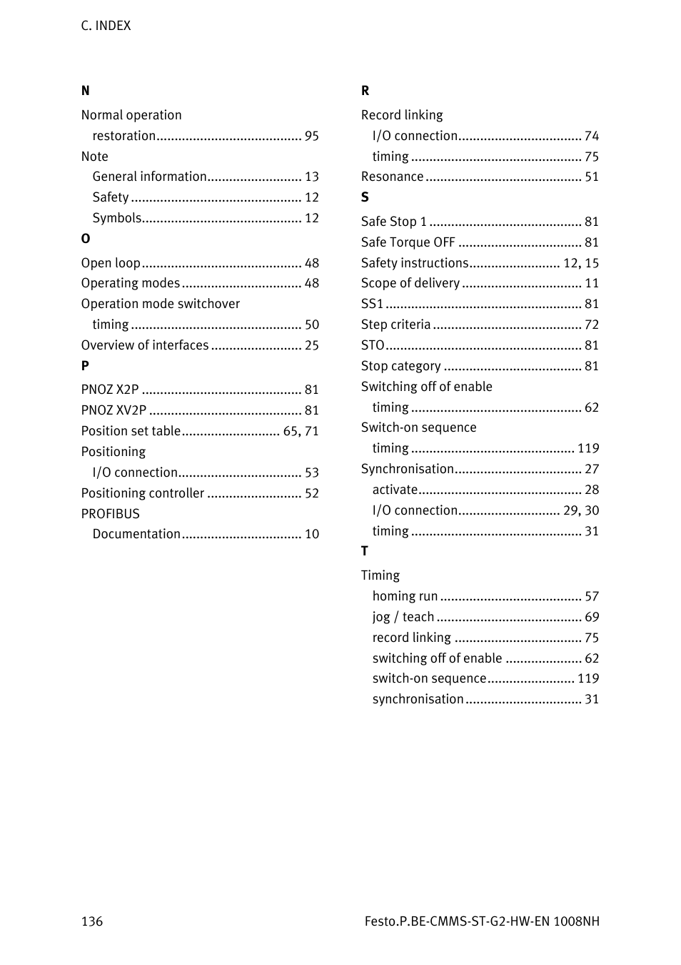 Festo Контроллеры двигателя CMMS-ST User Manual | Page 136 / 136