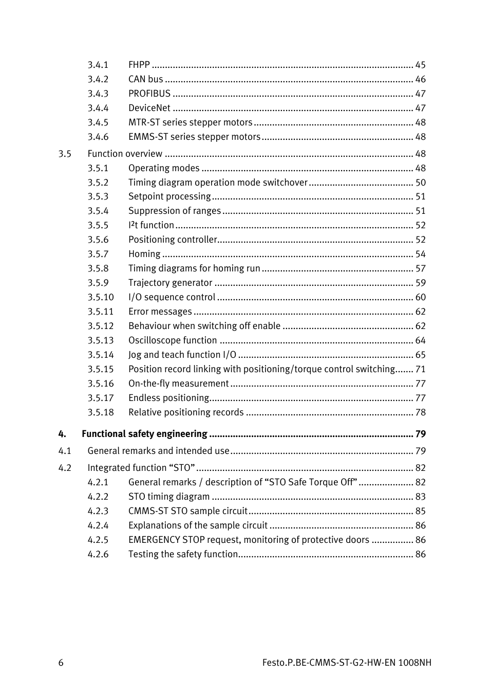 Festo Контроллеры двигателя CMMS-ST User Manual | Page 6 / 136