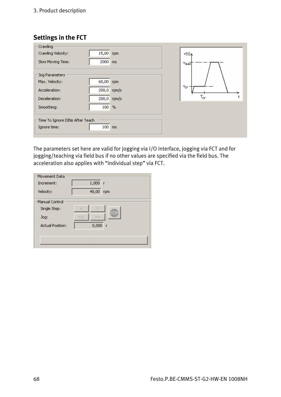 Settings in the fct | Festo Контроллеры двигателя CMMS-ST User Manual | Page 68 / 136