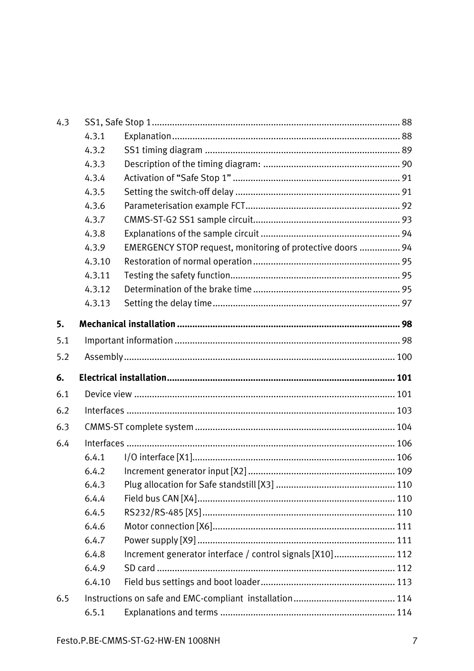 Festo Контроллеры двигателя CMMS-ST User Manual | Page 7 / 136