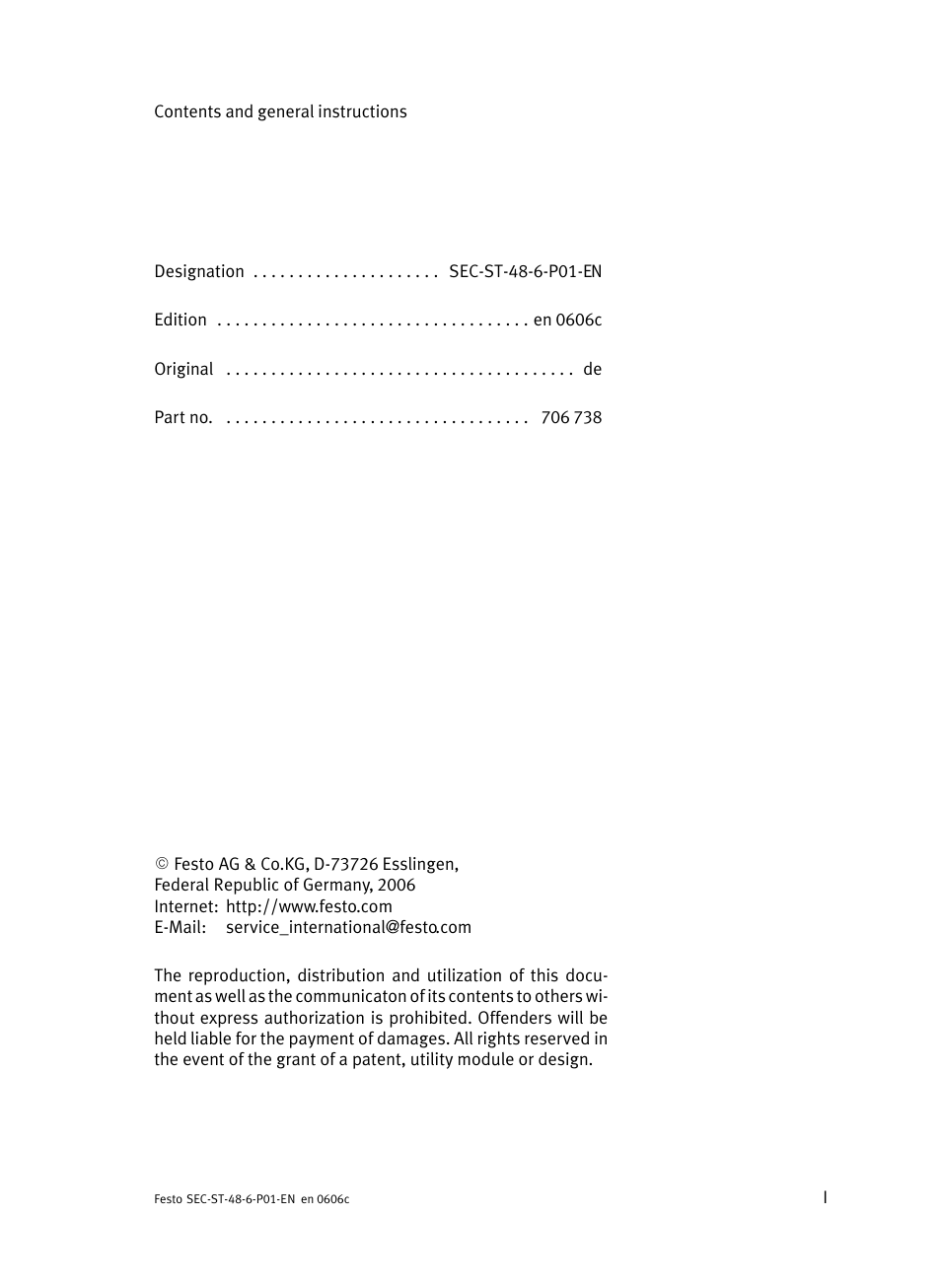 Festo Контроллер двигателя SEC-ST User Manual | Page 3 / 66
