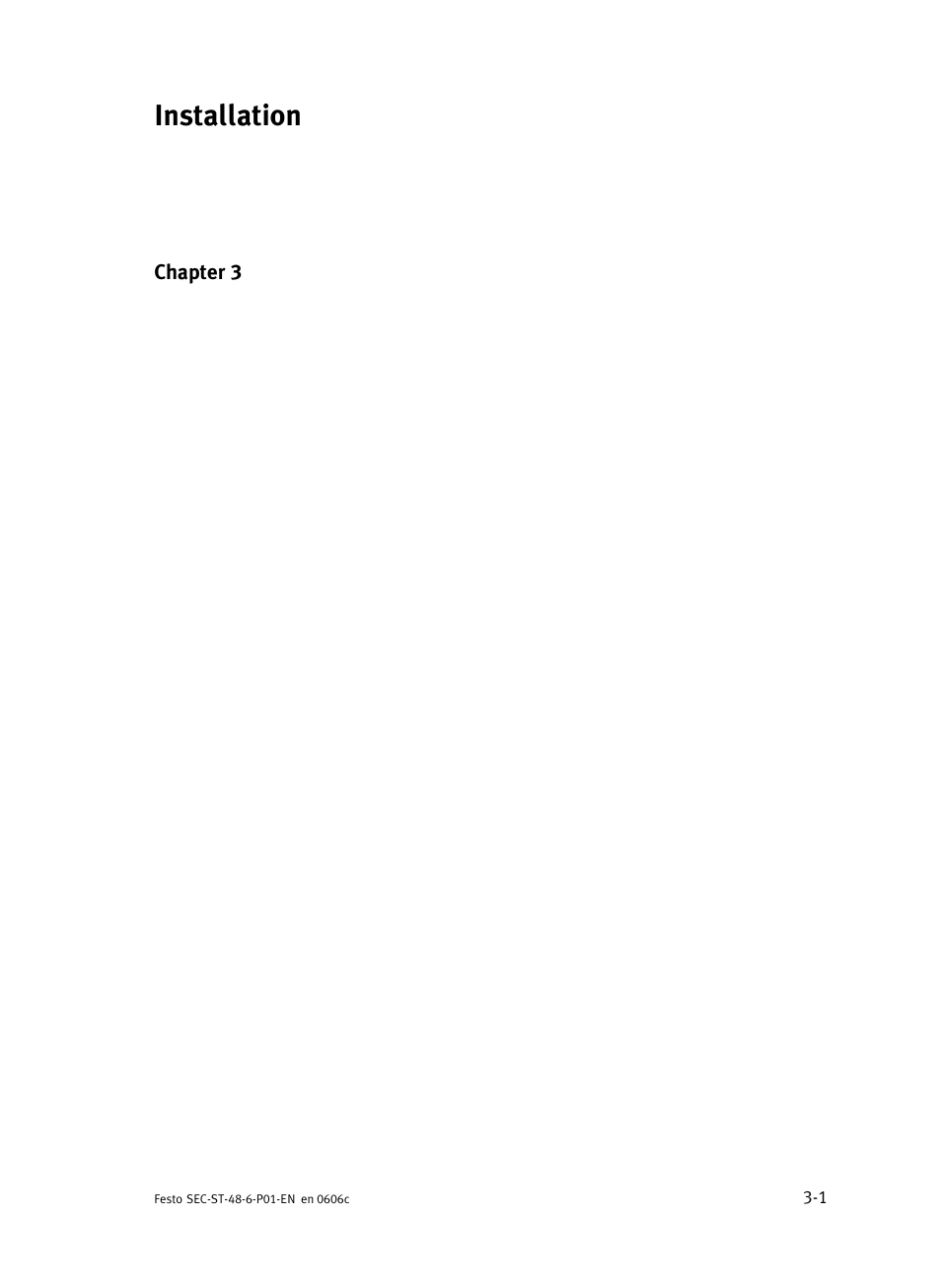 Installation | Festo Контроллер двигателя SEC-ST User Manual | Page 43 / 66