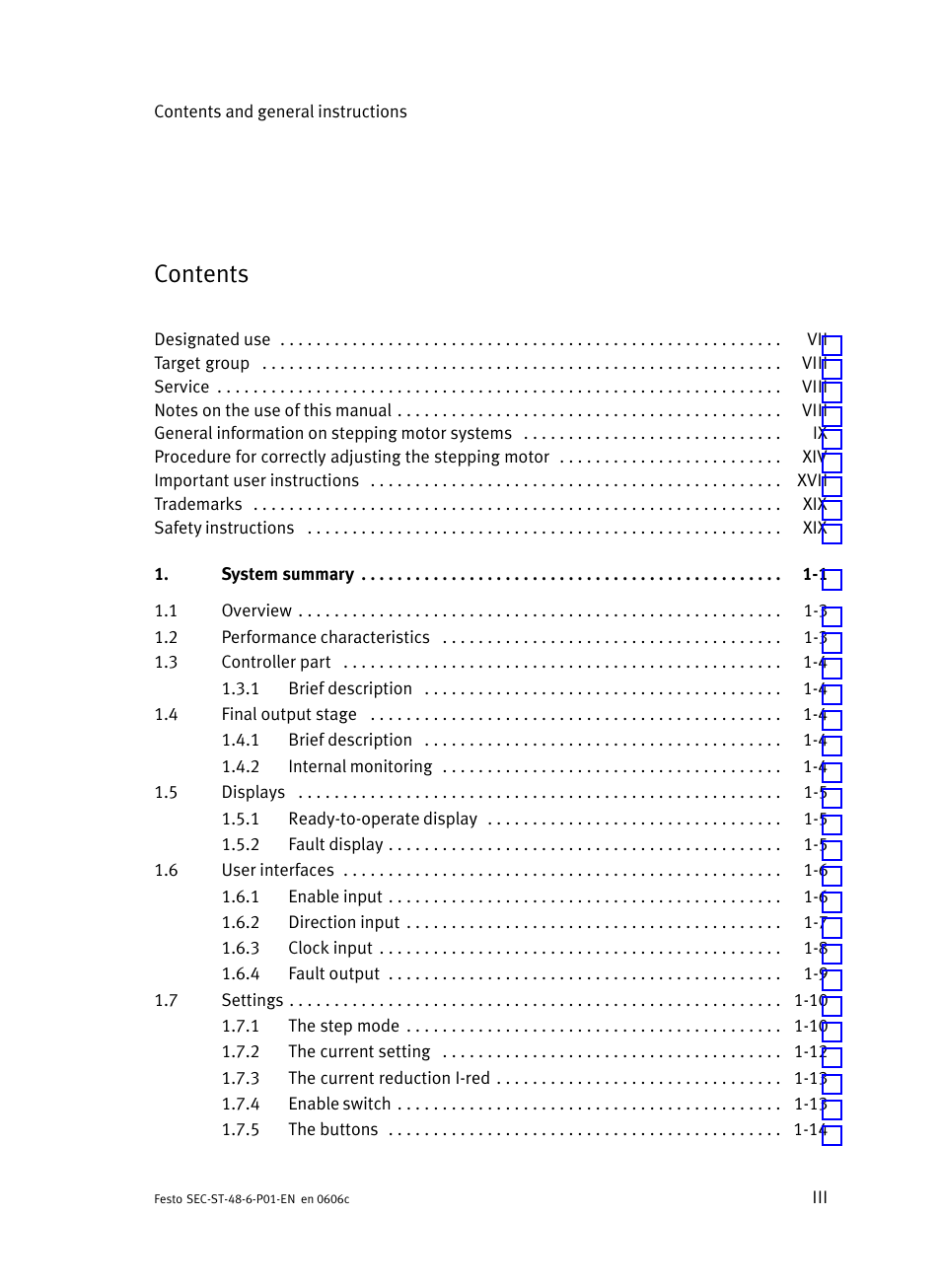 Festo Контроллер двигателя SEC-ST User Manual | Page 5 / 66