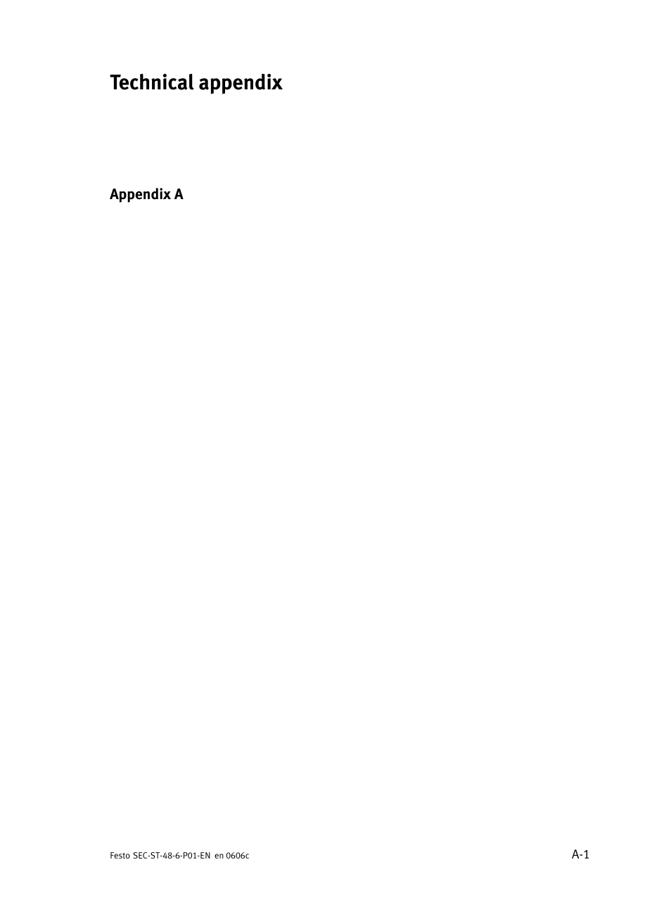Technical appendix | Festo Контроллер двигателя SEC-ST User Manual | Page 63 / 66
