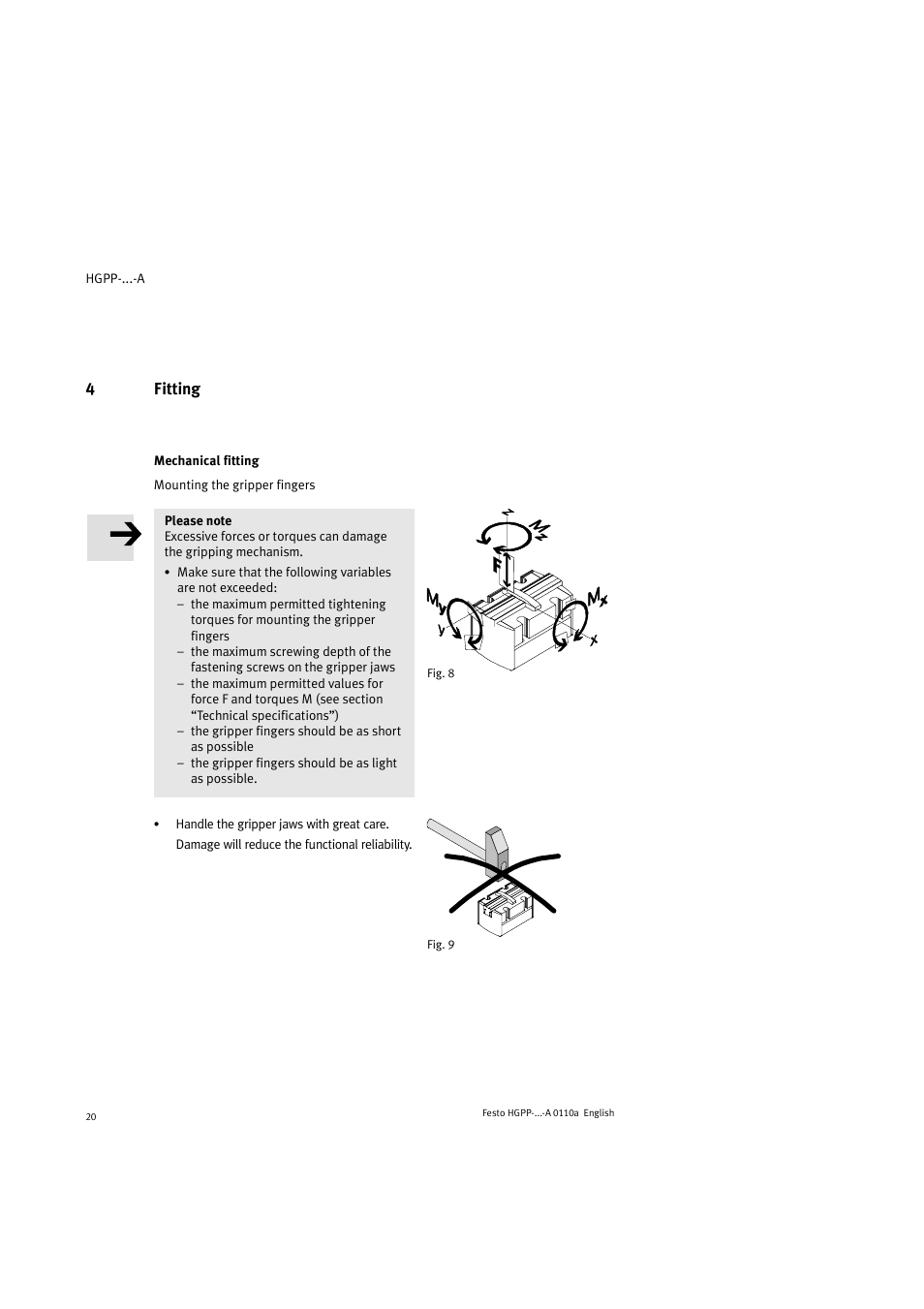 4fitting | Festo Параллельный захват HGPP User Manual | Page 20 / 88