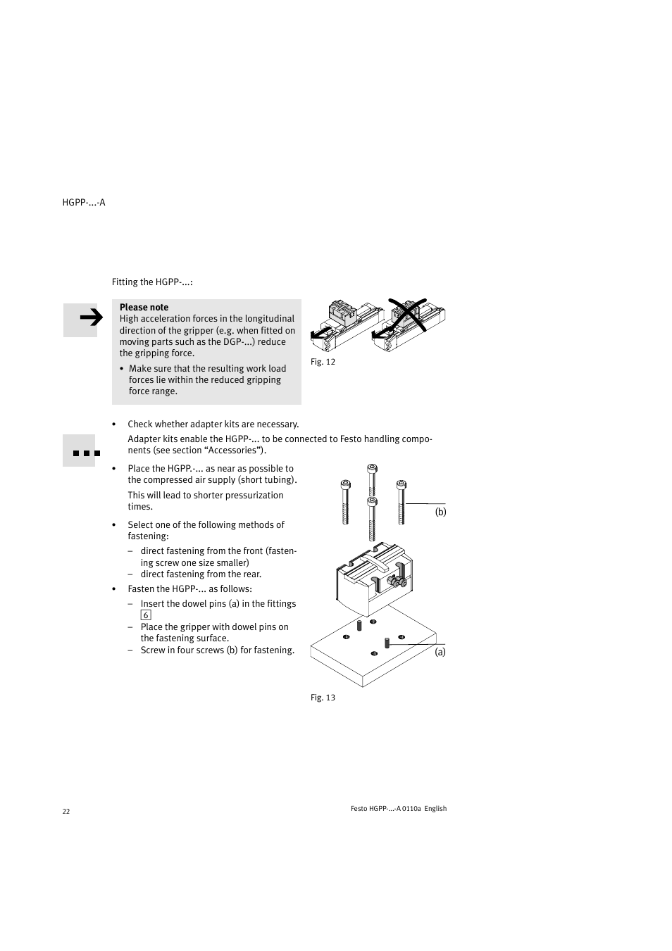 Festo Параллельный захват HGPP User Manual | Page 22 / 88