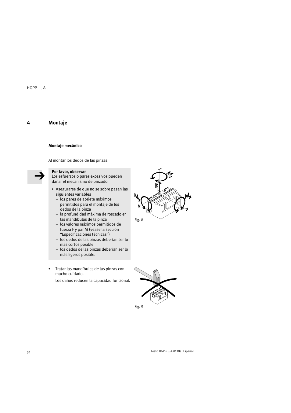 4montaje | Festo Параллельный захват HGPP User Manual | Page 34 / 88