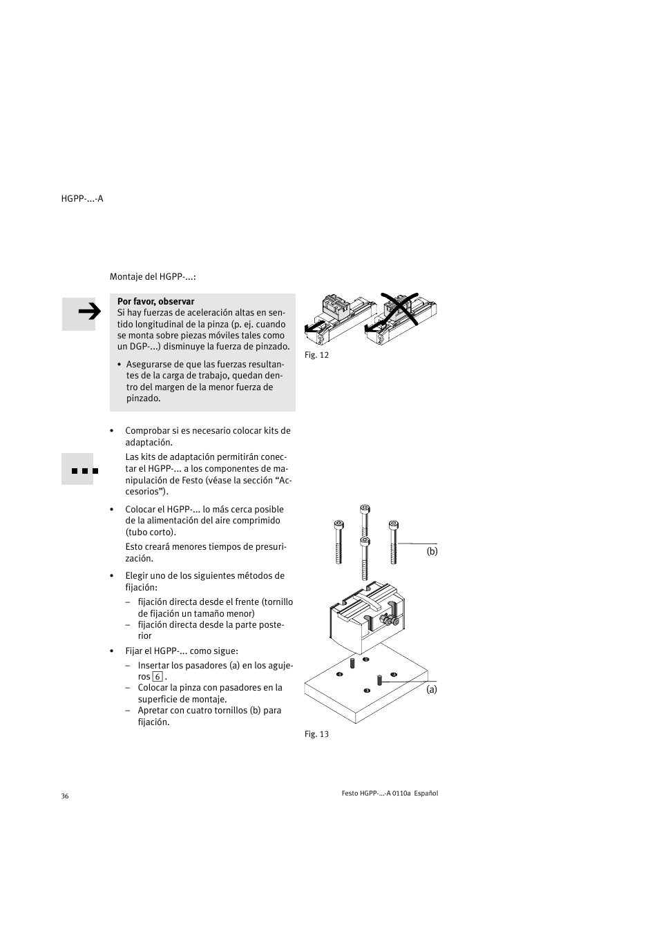 Festo Параллельный захват HGPP User Manual | Page 36 / 88