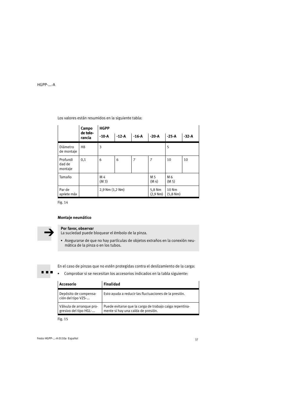 Festo Параллельный захват HGPP User Manual | Page 37 / 88