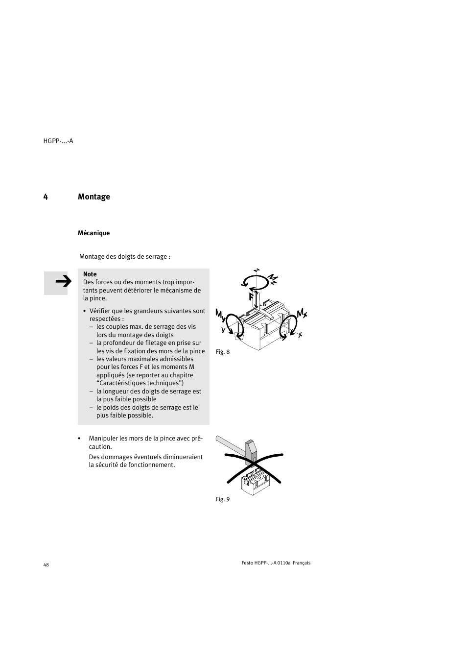 4montage | Festo Параллельный захват HGPP User Manual | Page 48 / 88