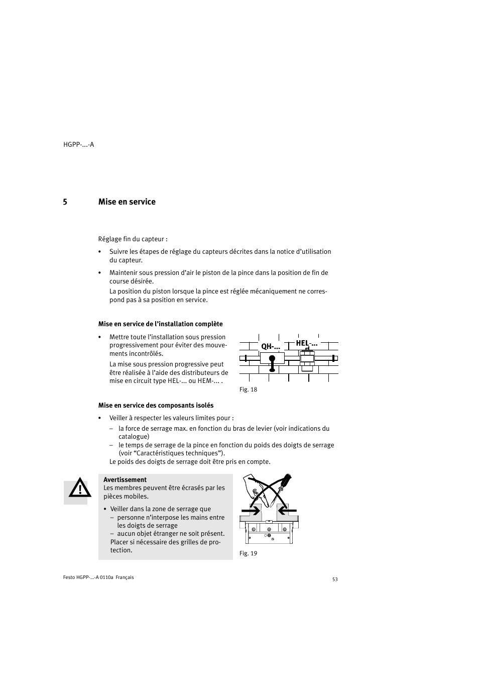 5mise en service | Festo Параллельный захват HGPP User Manual | Page 53 / 88