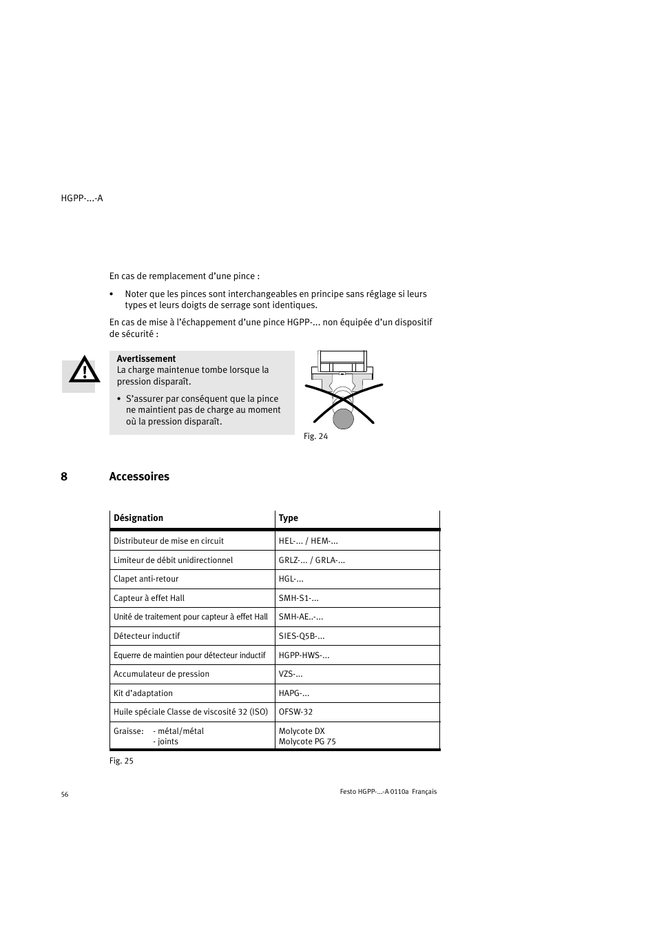 8accessoires | Festo Параллельный захват HGPP User Manual | Page 56 / 88
