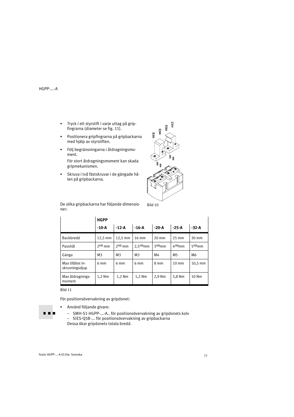 Festo Параллельный захват HGPP User Manual | Page 77 / 88