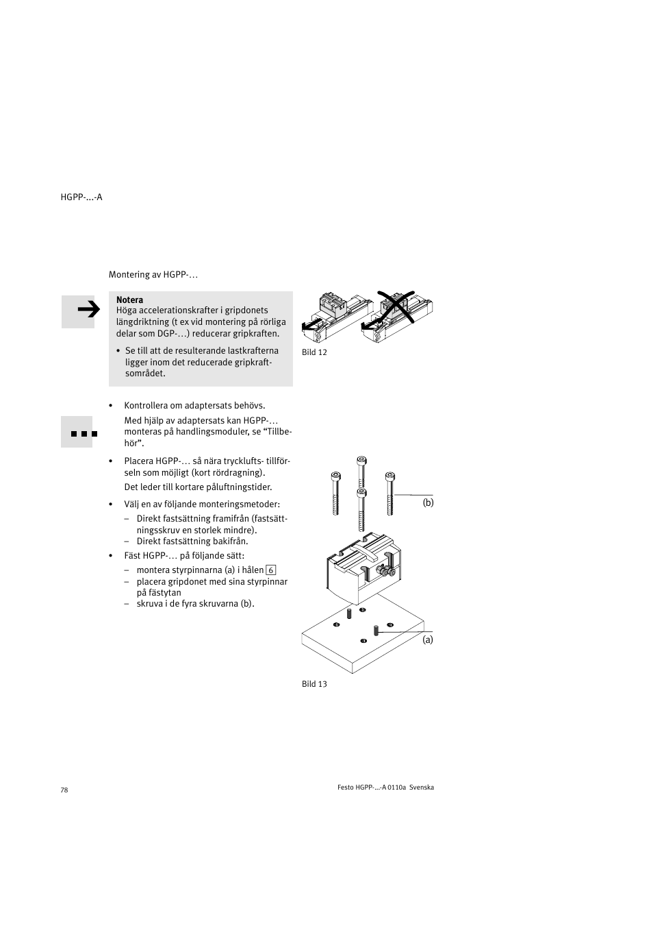 Festo Параллельный захват HGPP User Manual | Page 78 / 88
