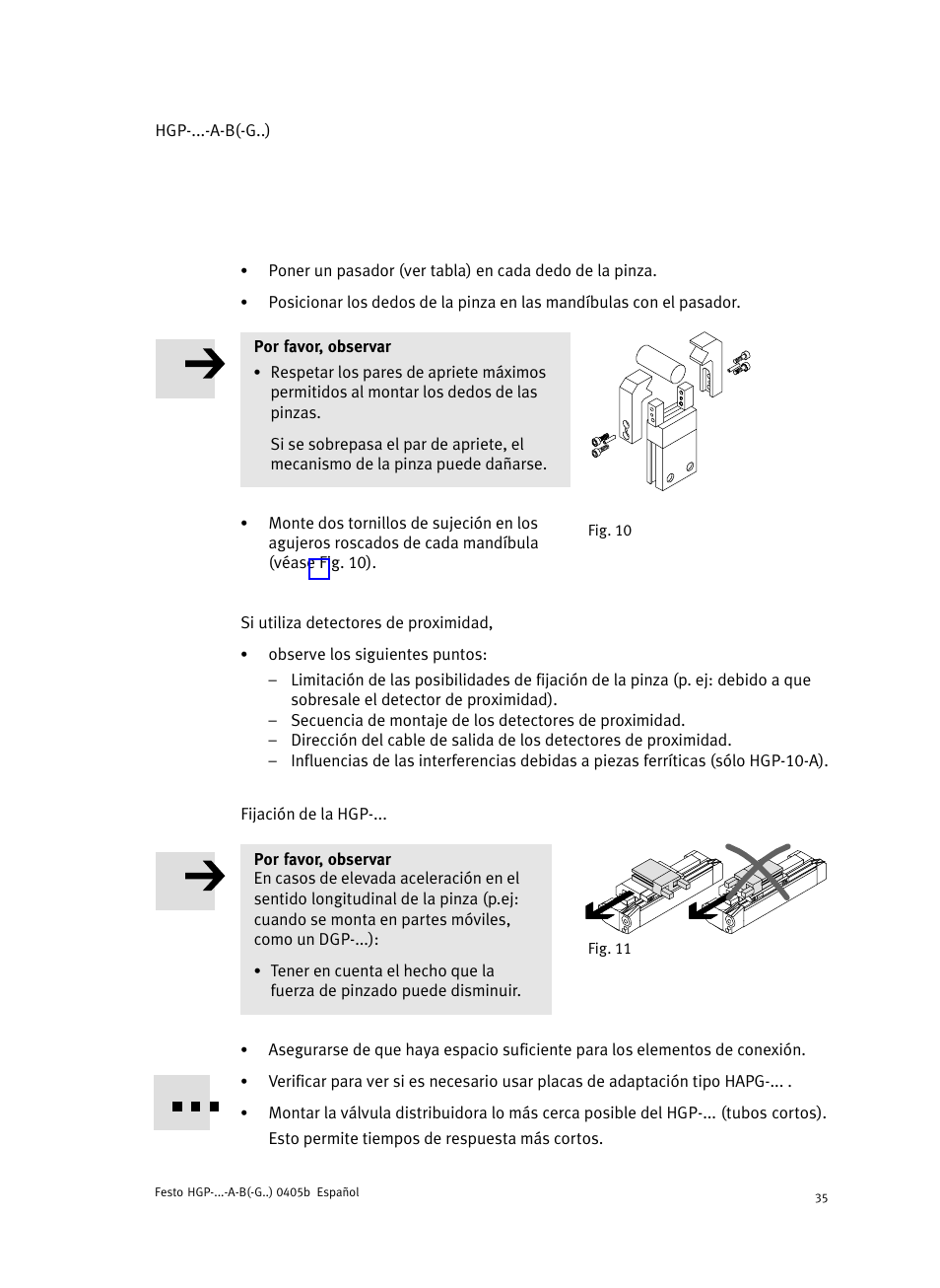 Festo Параллельный захват HGP User Manual | Page 35 / 88