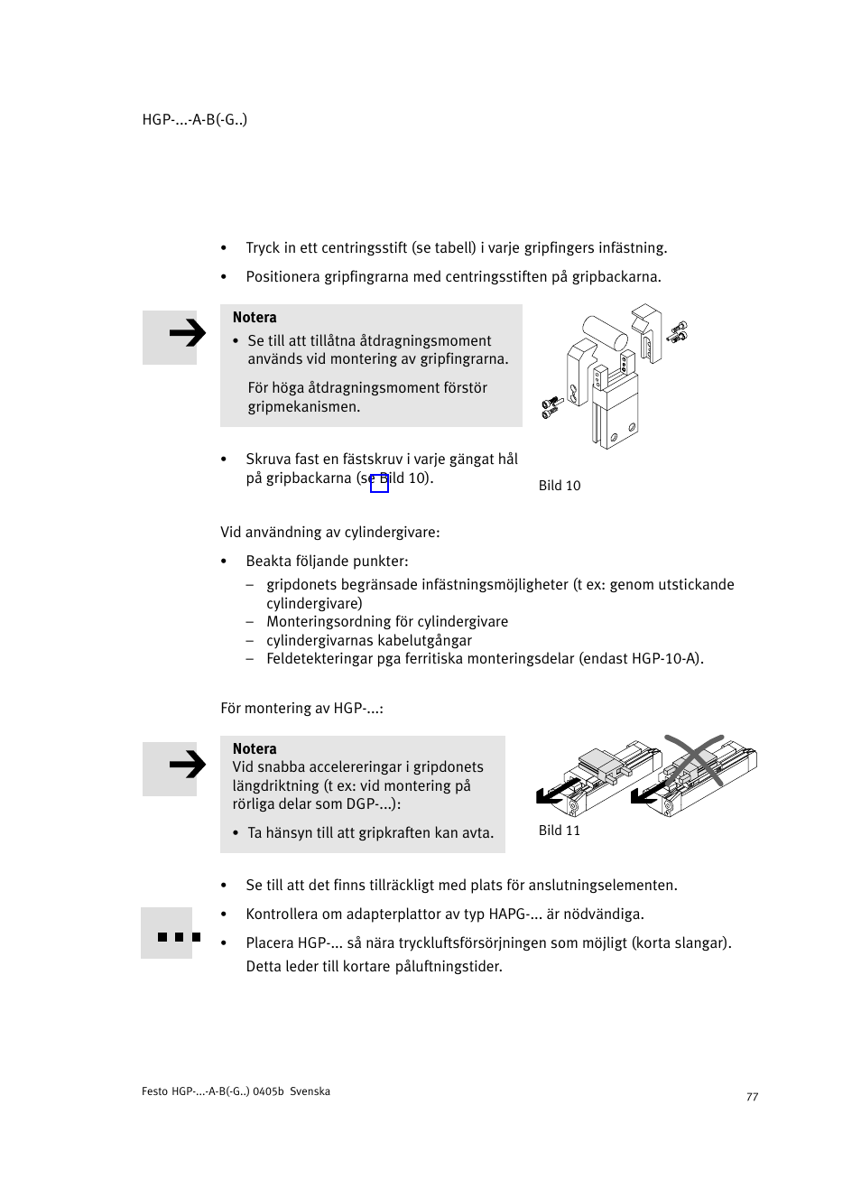 Festo Параллельный захват HGP User Manual | Page 77 / 88