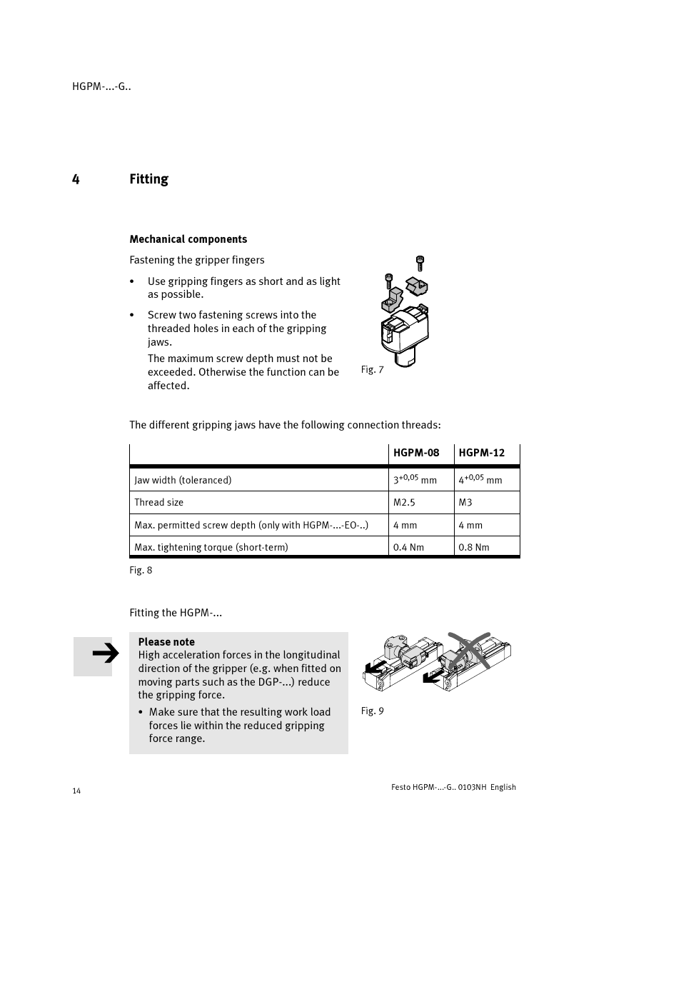 4fitting | Festo Параллельный захват HGPM User Manual | Page 14 / 52