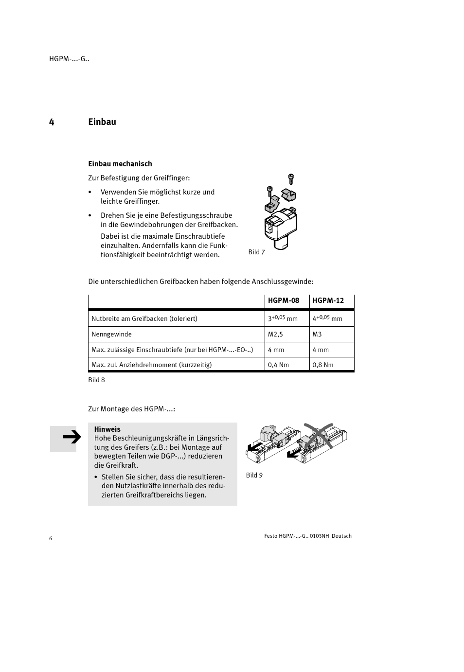 4einbau | Festo Параллельный захват HGPM User Manual | Page 6 / 52