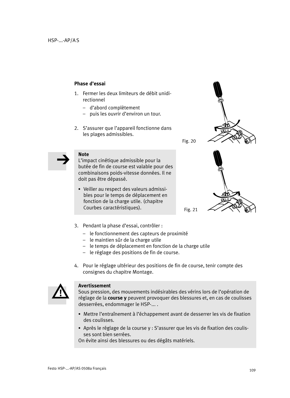 Festo Модуль перемещения HSP User Manual | Page 109 / 184