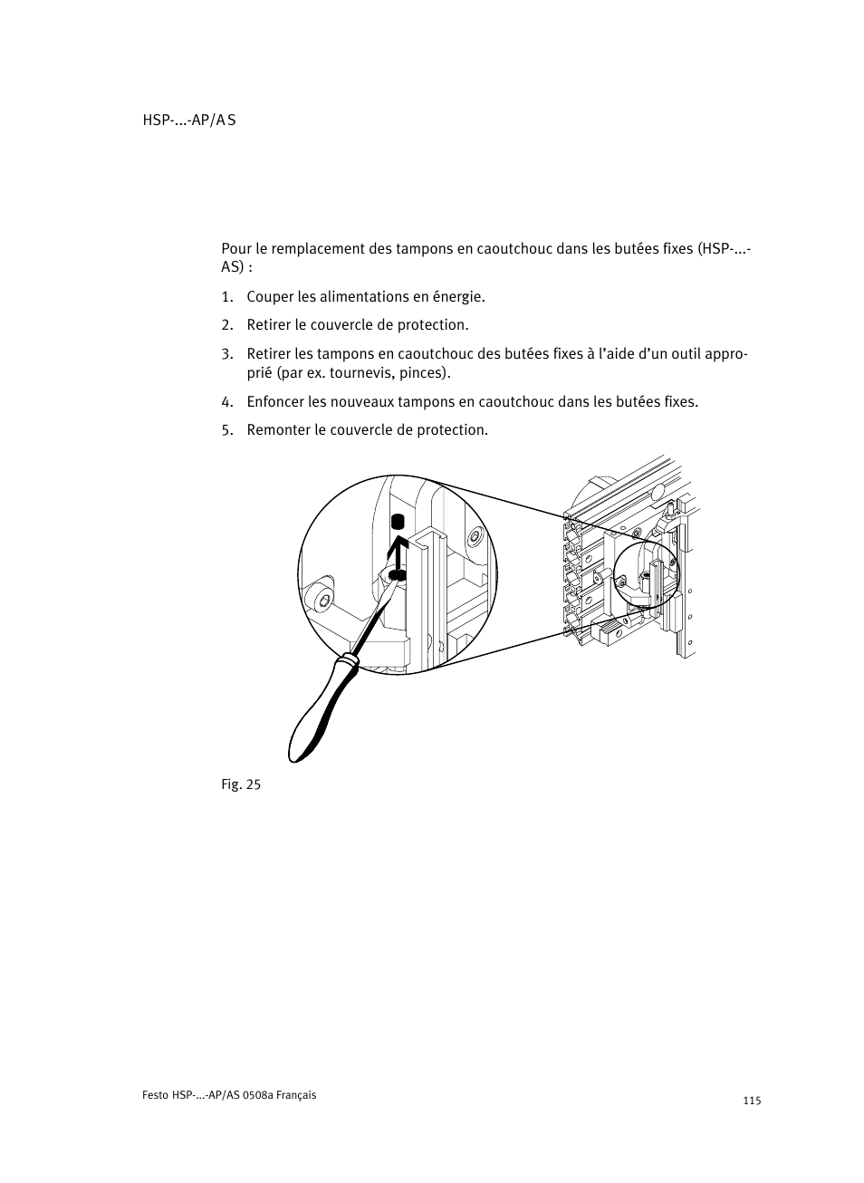 Festo Модуль перемещения HSP User Manual | Page 115 / 184