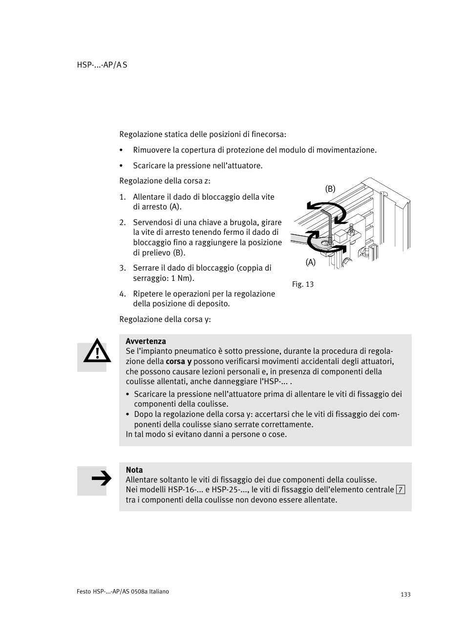 Festo Модуль перемещения HSP User Manual | Page 133 / 184