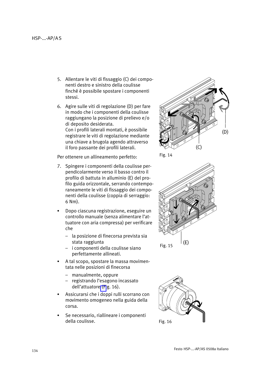 Festo Модуль перемещения HSP User Manual | Page 134 / 184