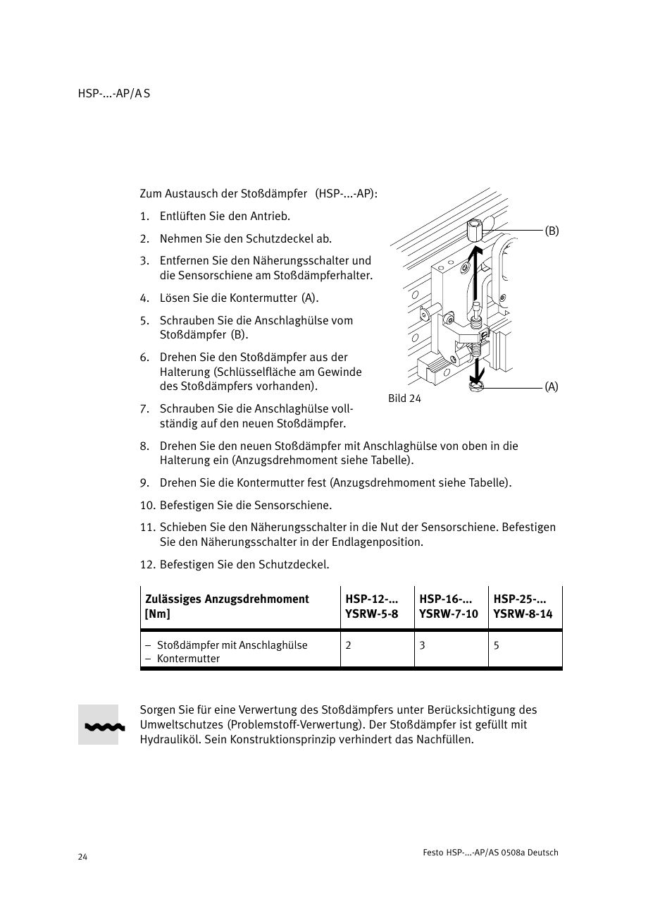 Festo Модуль перемещения HSP User Manual | Page 24 / 184