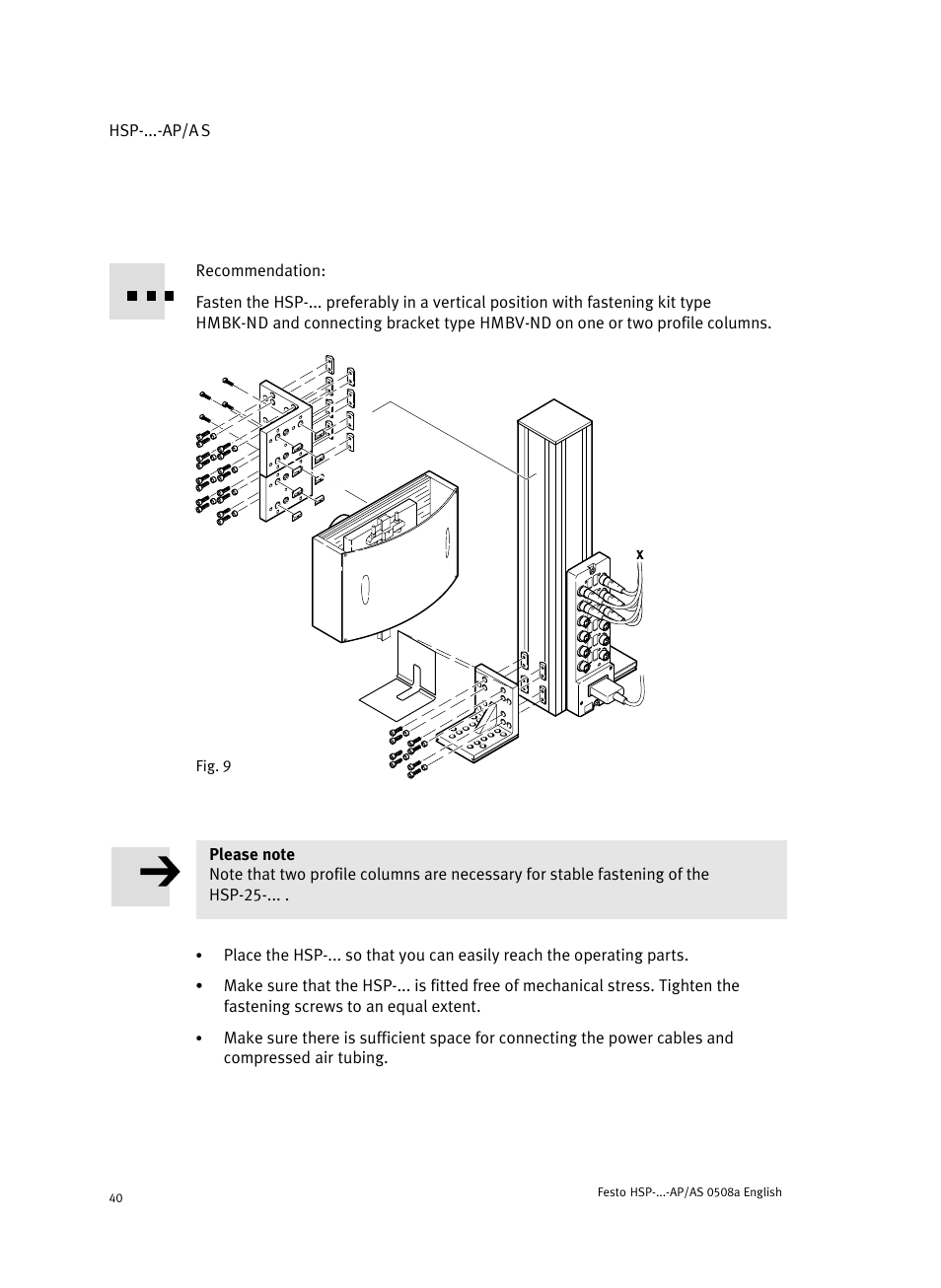 Festo Модуль перемещения HSP User Manual | Page 40 / 184