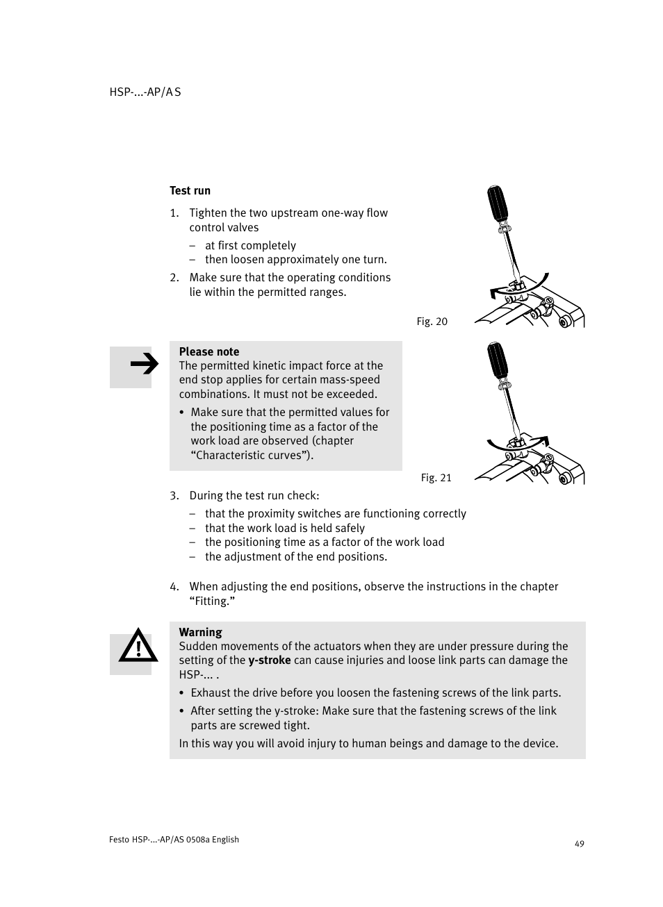 Festo Модуль перемещения HSP User Manual | Page 49 / 184