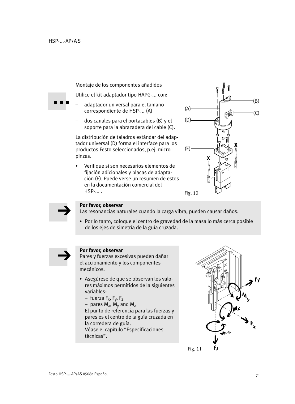 Festo Модуль перемещения HSP User Manual | Page 71 / 184