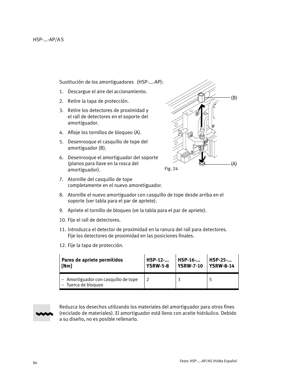 Festo Модуль перемещения HSP User Manual | Page 84 / 184