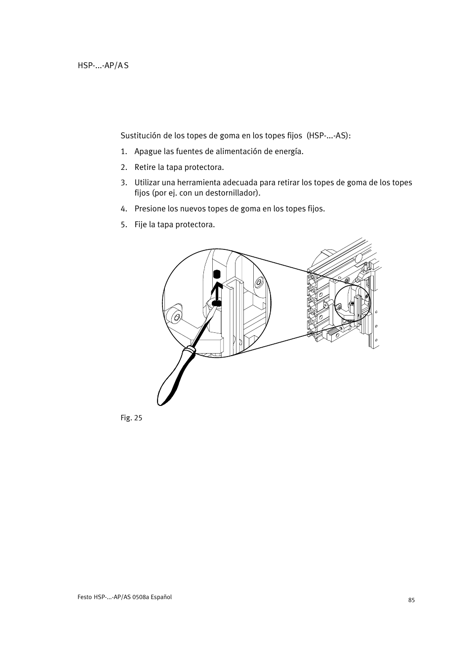 Festo Модуль перемещения HSP User Manual | Page 85 / 184