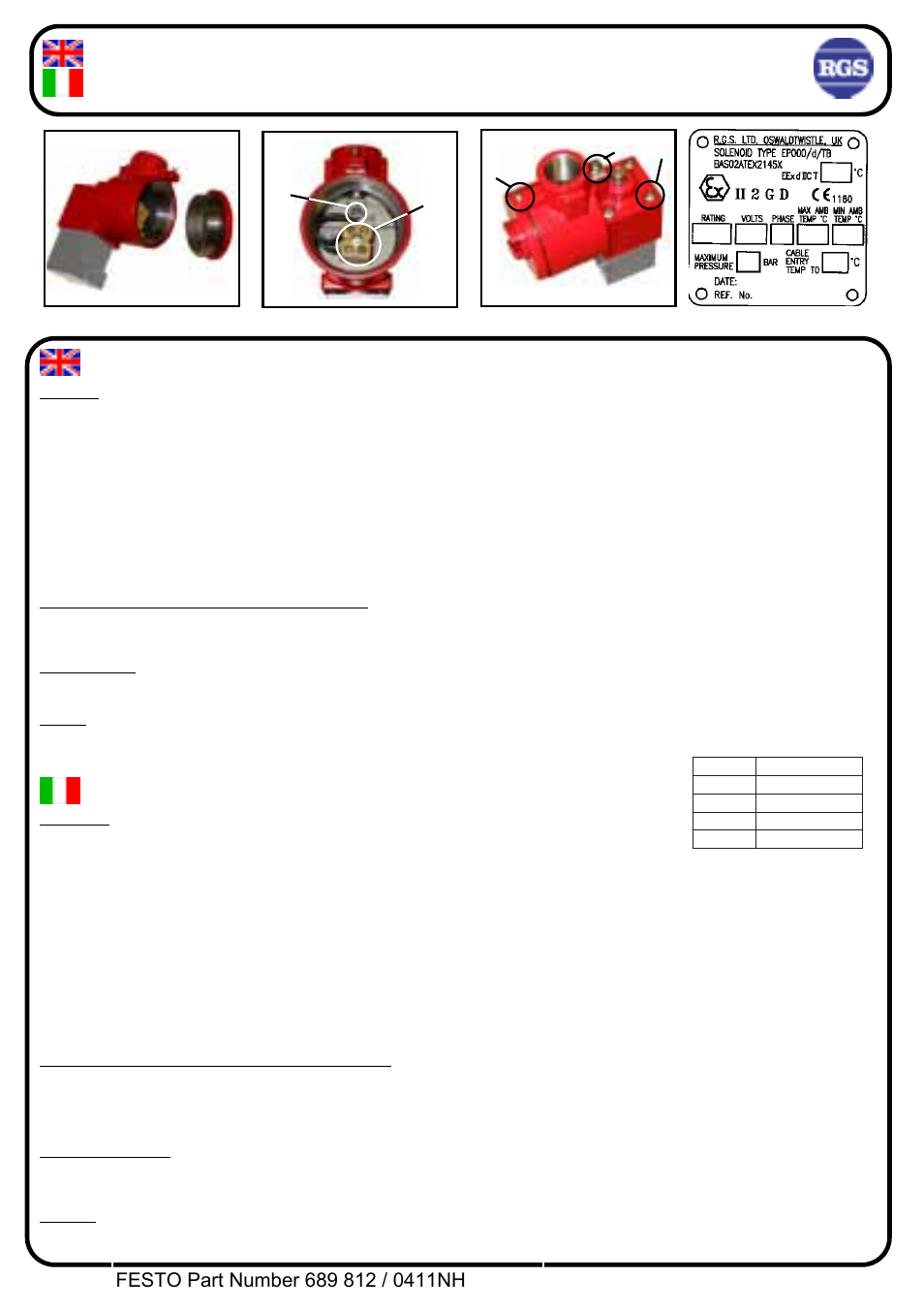 Festo Стандартные распределители по ISO 15218 (CNOMO) User Manual | 2 pages