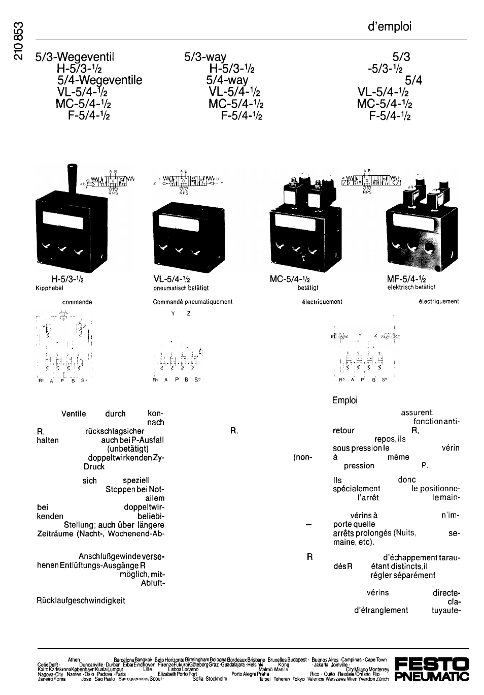 Festo Многопозиционные распределители User Manual | 4 pages